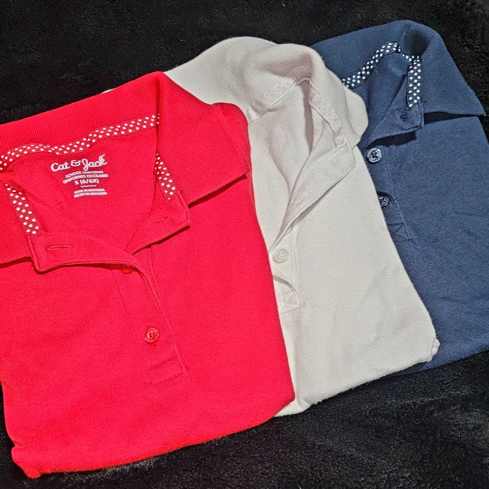 3 girl school shirts